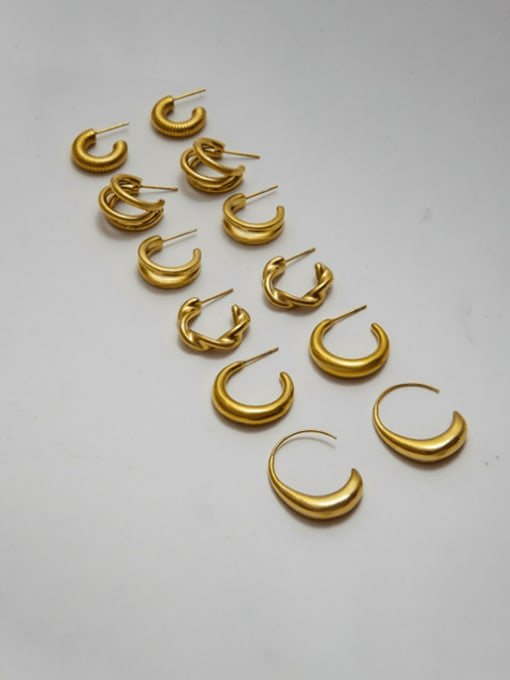 Stainless Steel Geometric Hip Hop Drop Earring